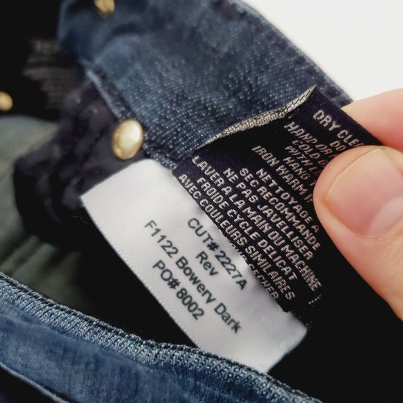 Fidelity Jeans Rev Straight Leg Mid Rise Bowery Dark Blue 24 - Picture 9 of 12